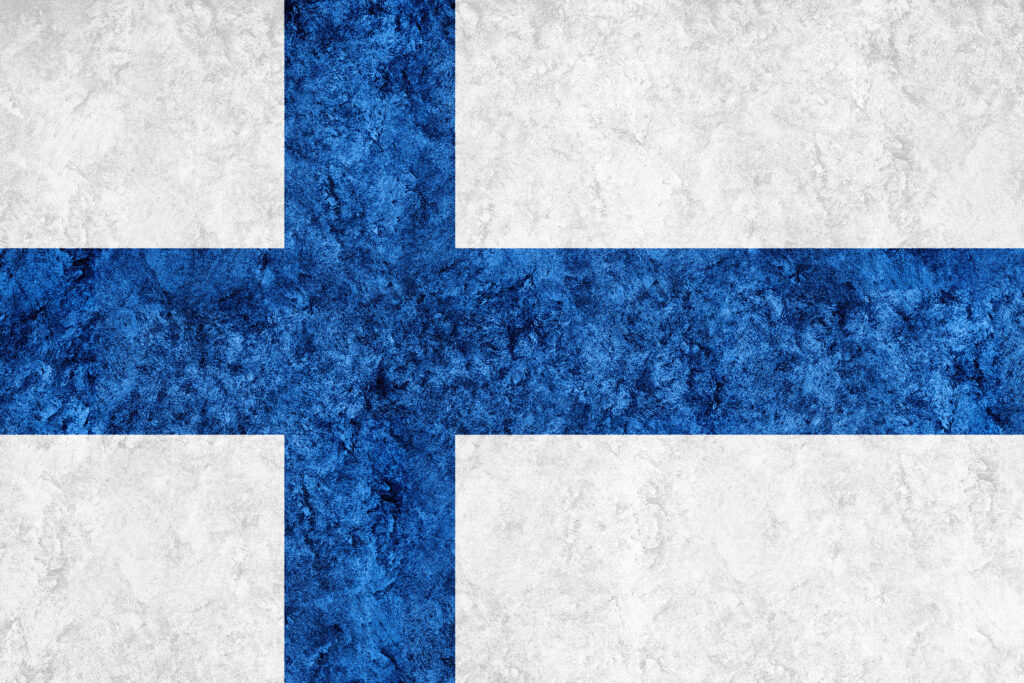 Finland flag work